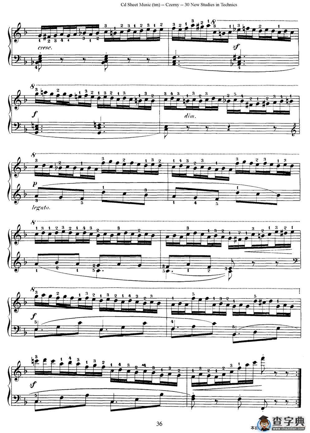 Czerny - 30 New Studies - 20（车尔尼Op849 - 30首练习曲）