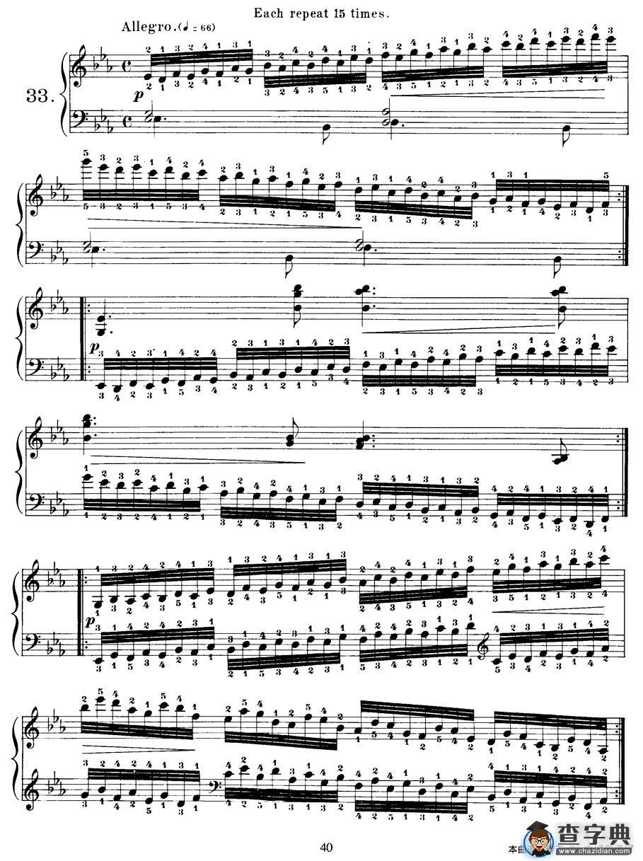 Czerny - 40 Daily Exerci Op.337（31—35）（40首日常训练曲）钢琴谱