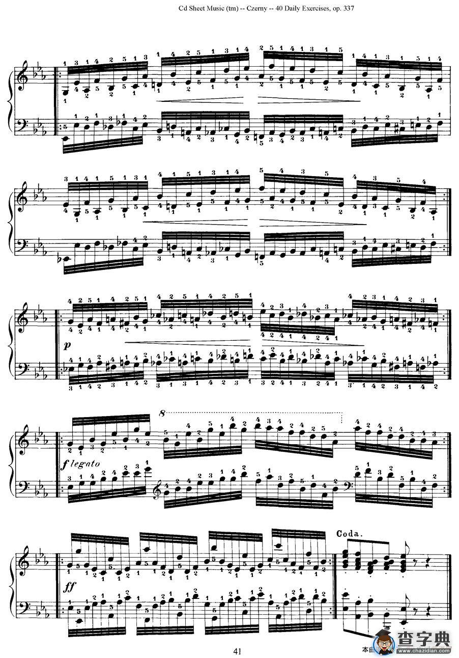 Czerny - 40 Daily Exerci Op.337（31—35）（40首日常训练曲）钢琴谱