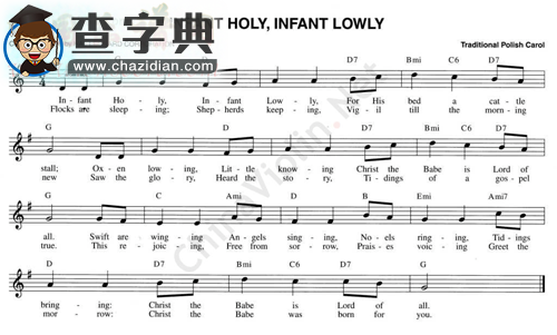 97.infant holy,infant lowly小提琴谱