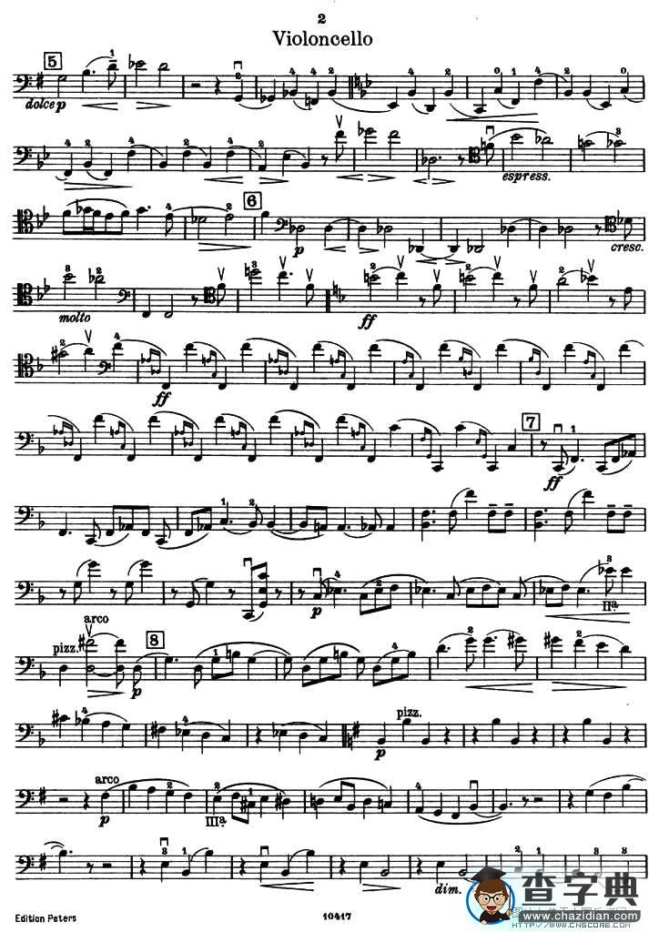 SONATE（大提琴）小提琴谱