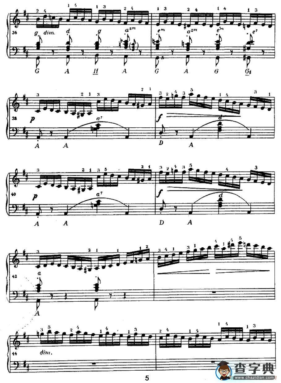手风琴练习曲（2）手风琴谱/简谱