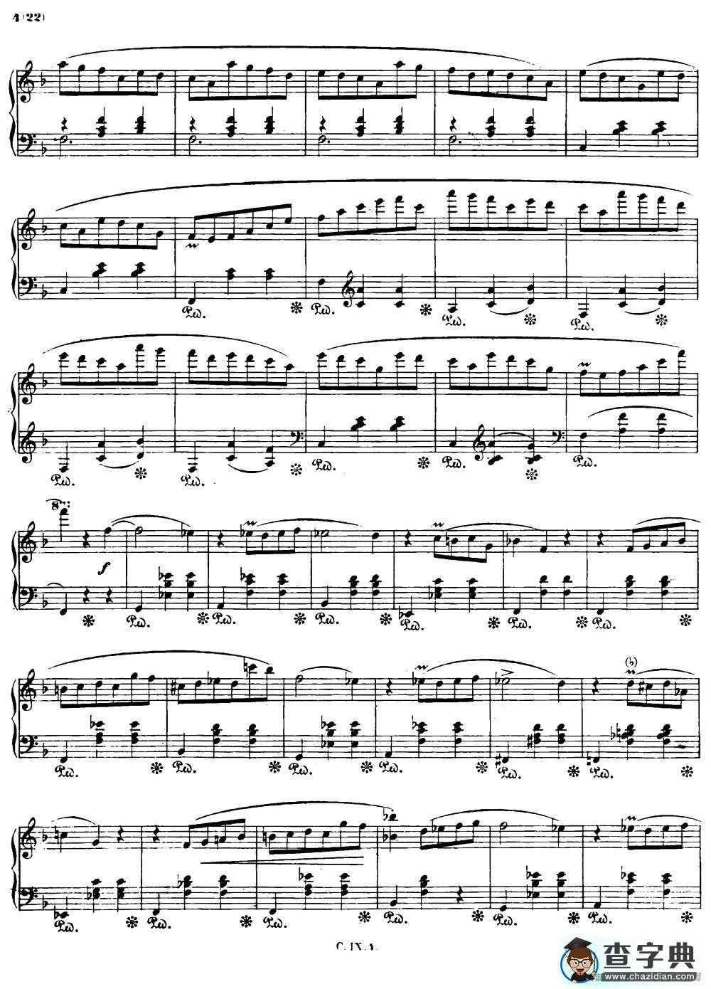 Valse brillante Op34 No3（F大调华丽圆舞曲Op.34-3）钢琴谱
