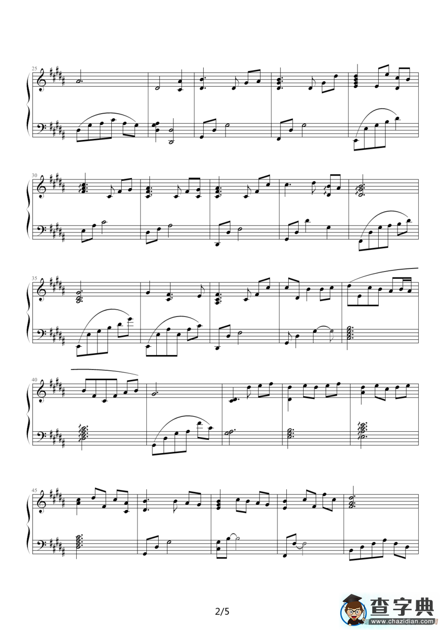 houyou （拥抱）钢琴谱