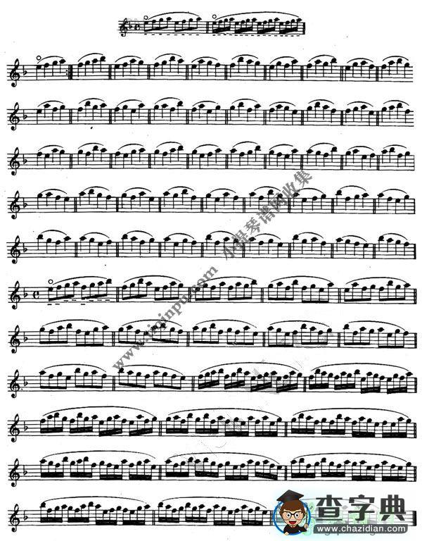《舍夫契克》左手技巧练习第3课小提琴曲谱