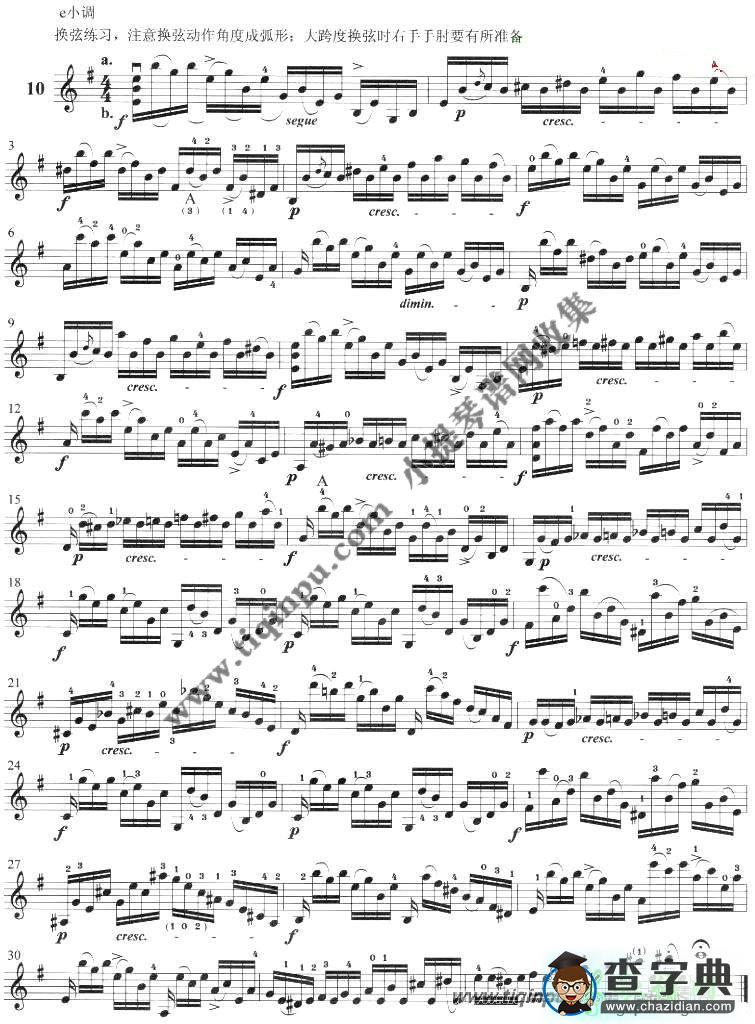 顿特二十四首练习曲op.37（10—12）小提琴谱
