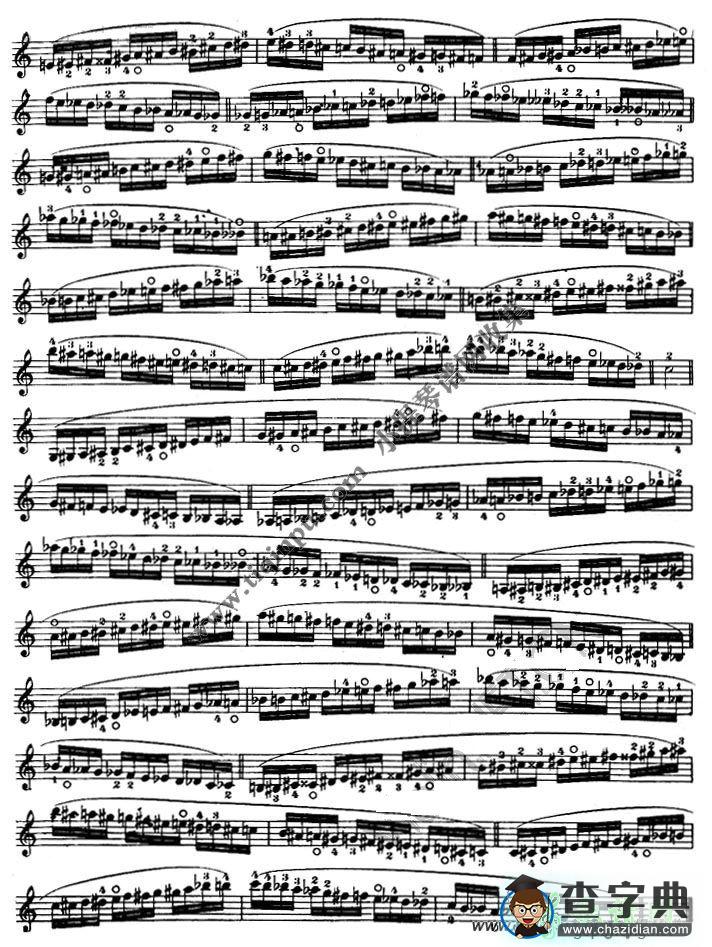 《舍夫契克》左手技巧练习第19课小提琴谱