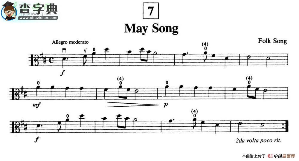 may Song小提琴谱
