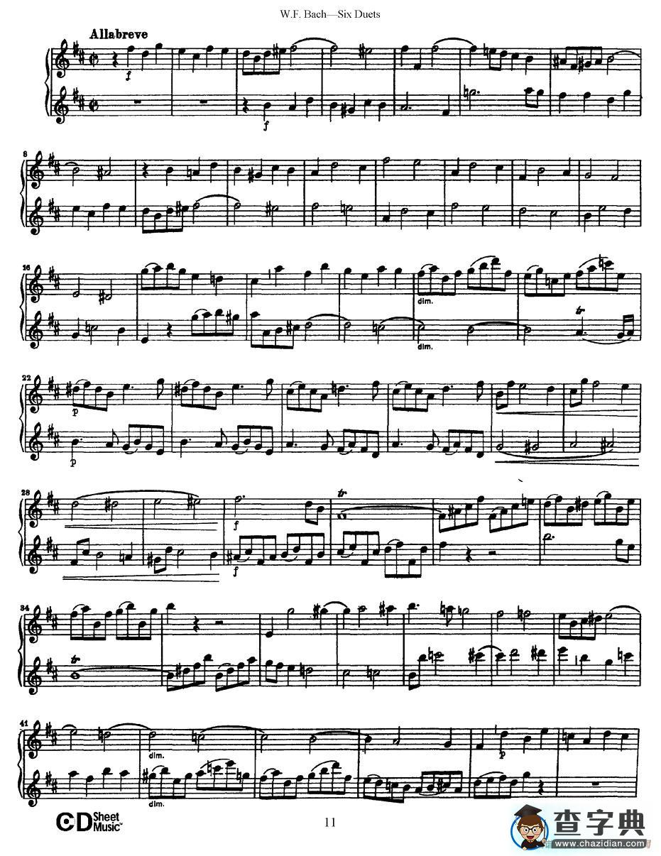 Six Duets（6首二重奏）（2）萨克斯谱