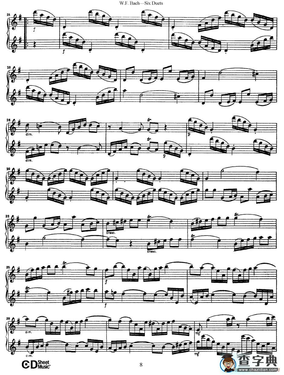 Six Duets（6首二重奏）（2）萨克斯谱
