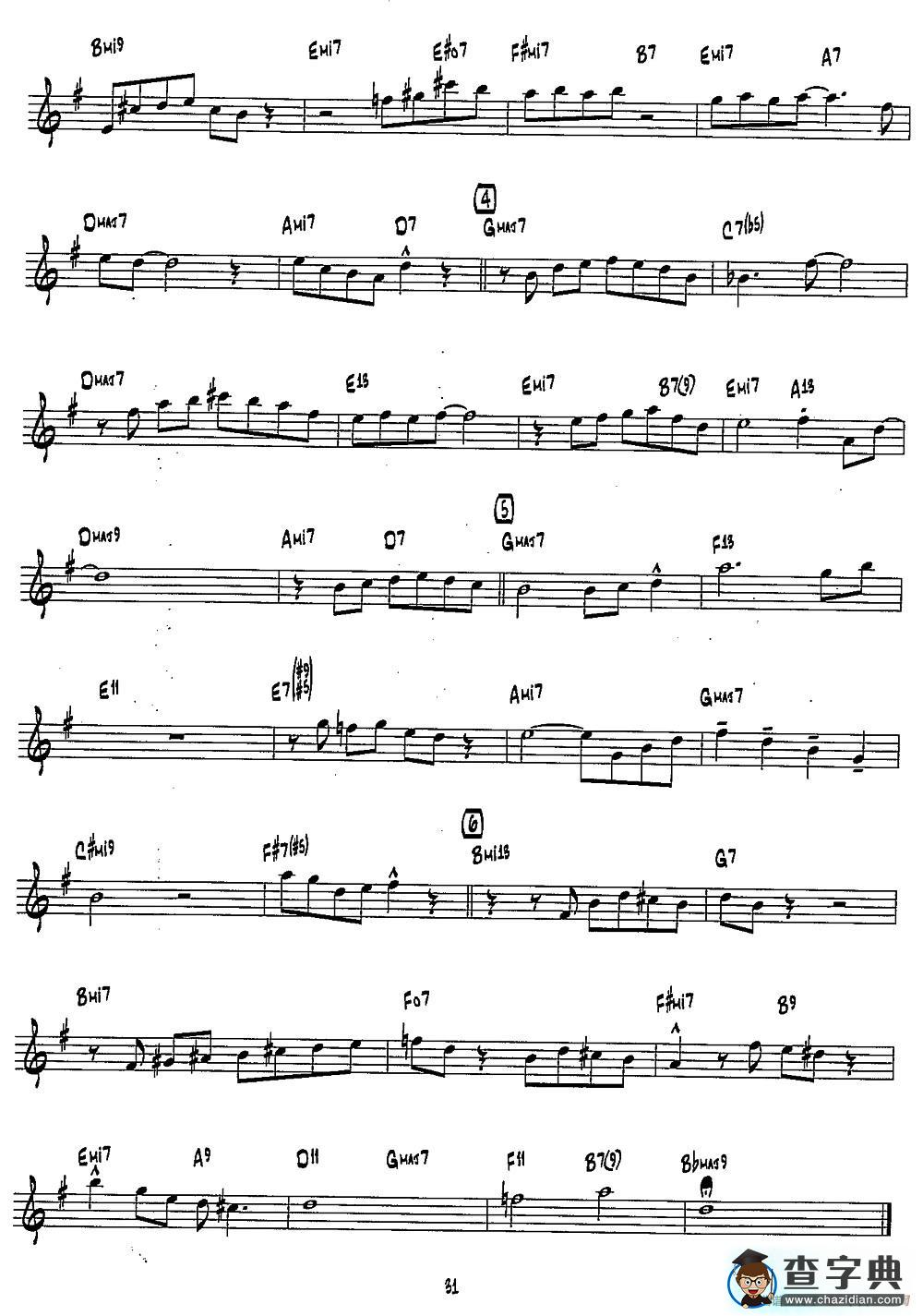 MALCOMS TUNE（15首爵士练习曲之14）萨克斯谱