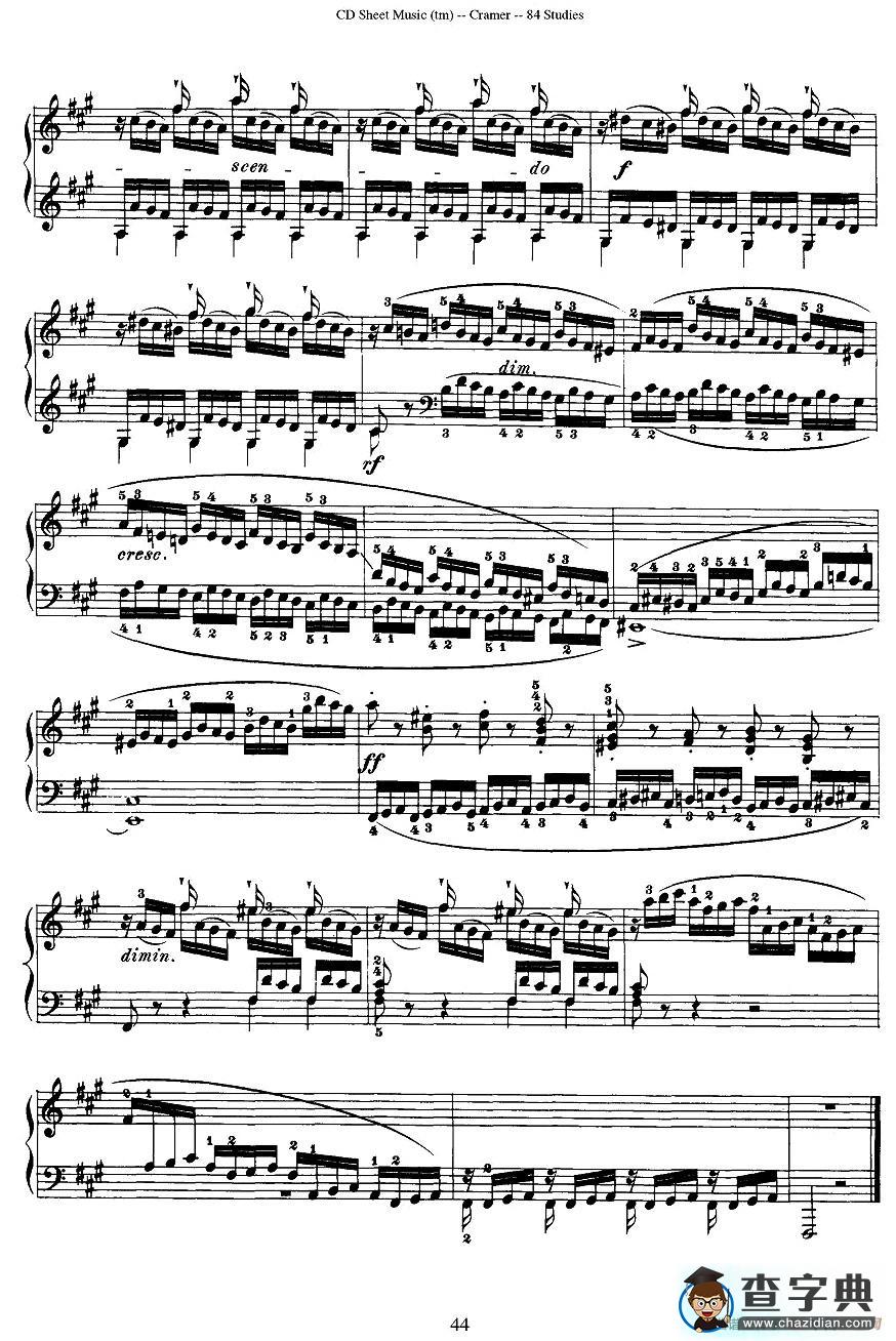 Cramer - 84 exercices（21—25）（克拉莫84首钢琴练习曲）钢琴谱