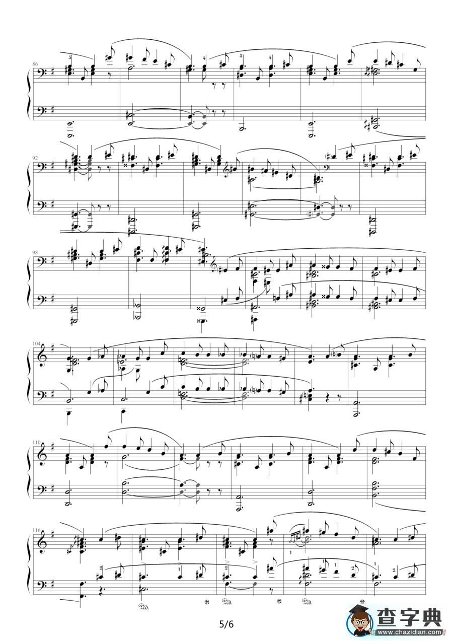 G大调夜曲，Op.37,No.2（肖邦第12号夜曲）钢琴谱