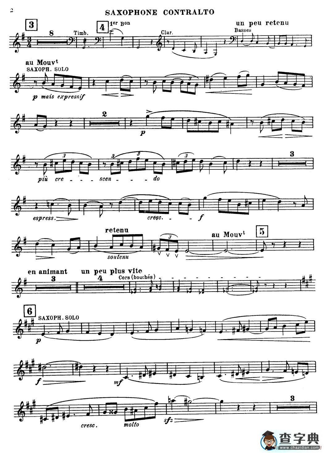 Choral vari Op.55萨克斯谱