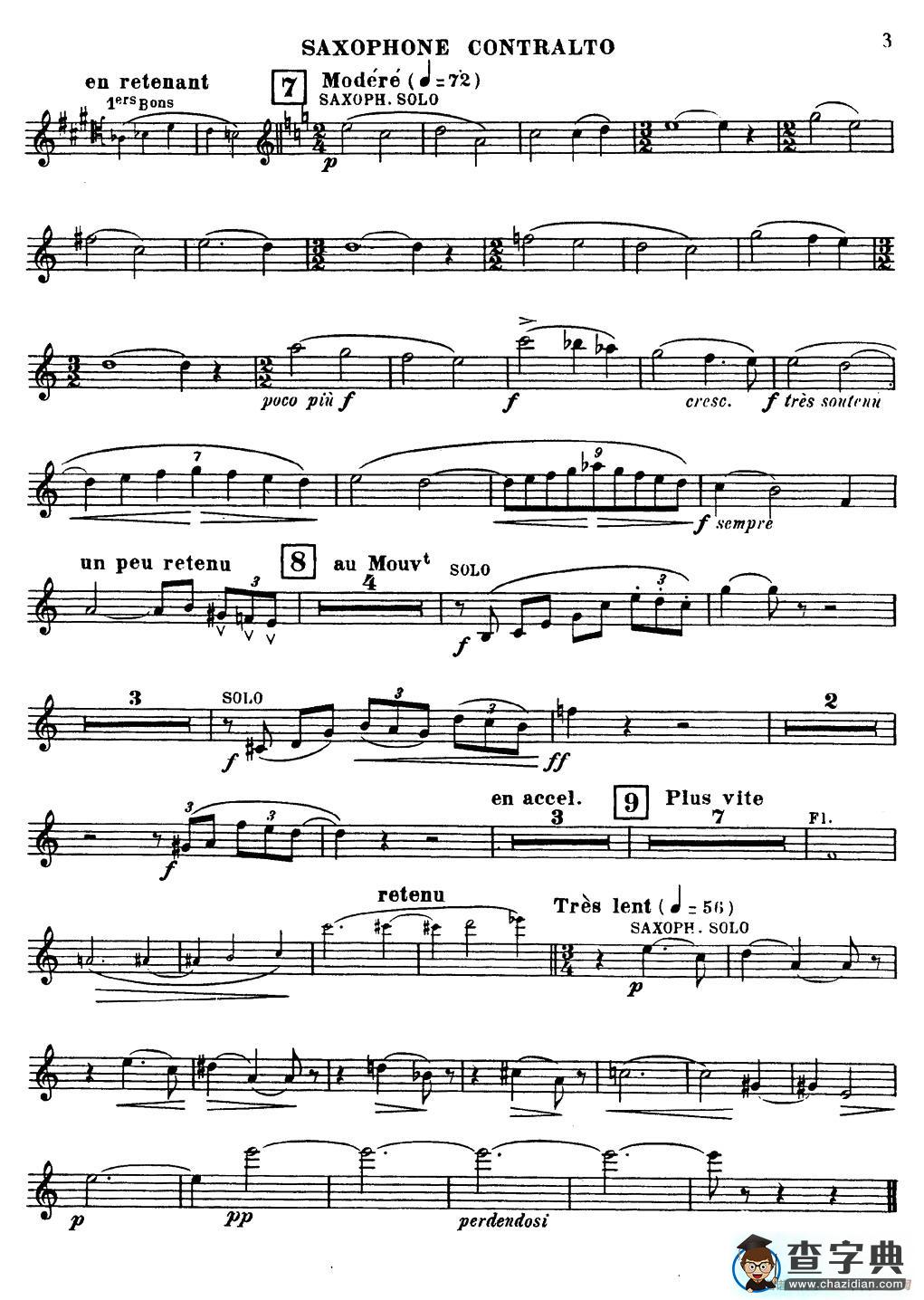 Choral vari Op.55萨克斯谱