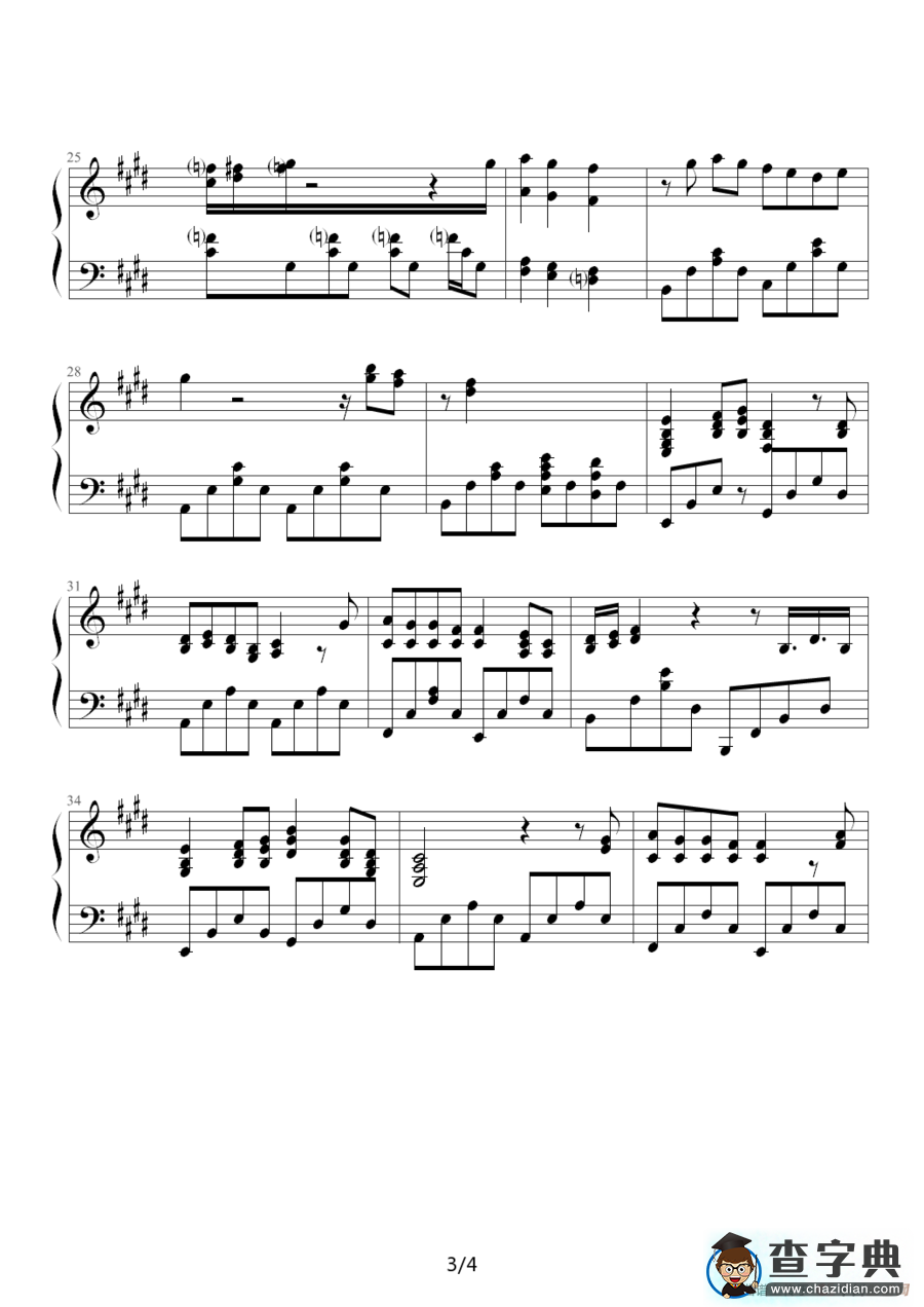 melodies of lifes钢琴谱