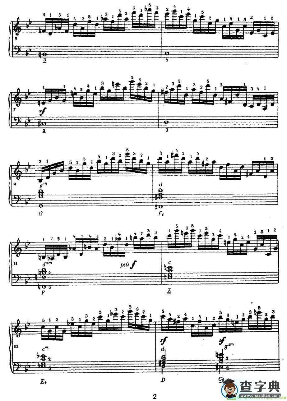 手风琴练习曲（5）手风琴谱