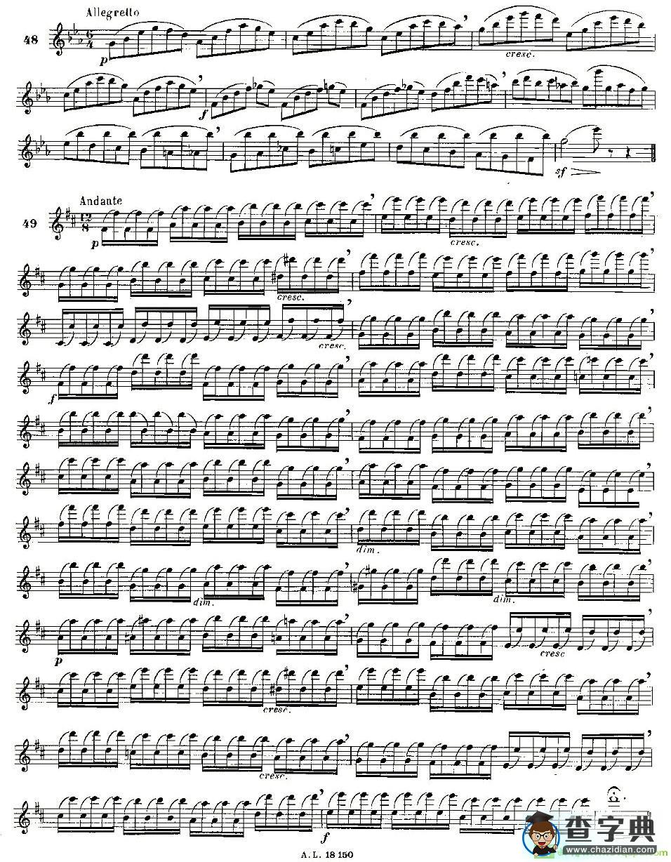 moyse - 100首练习曲之41—49长笛谱(moyse作曲)