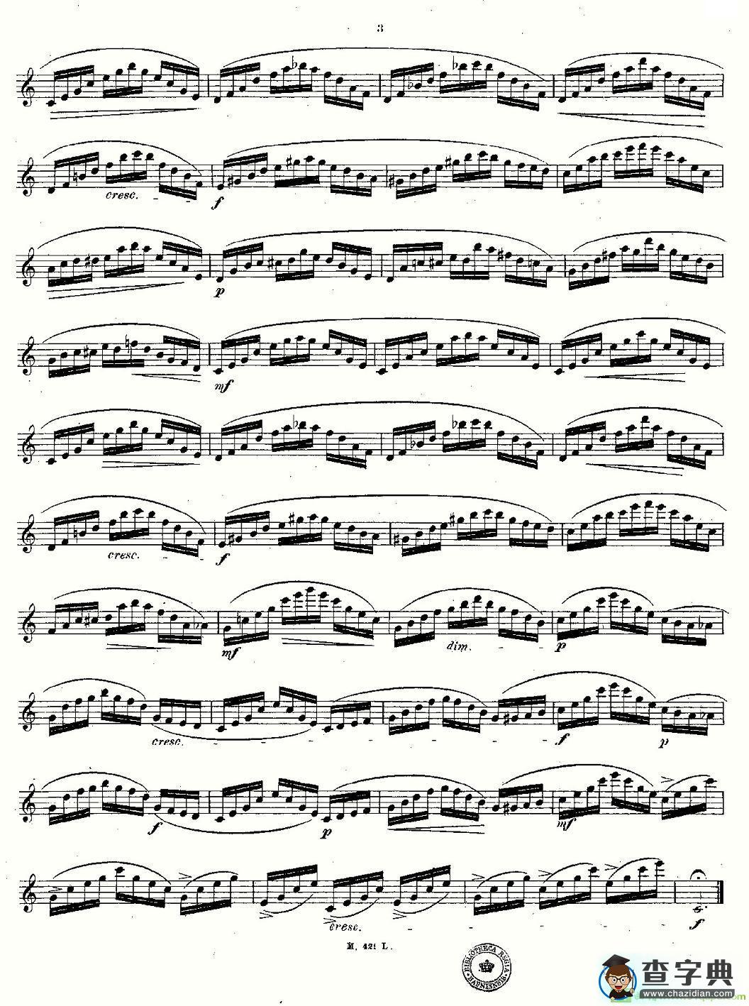 24首长笛练习曲 Op.15 之1—5长笛谱(Andersen作曲)