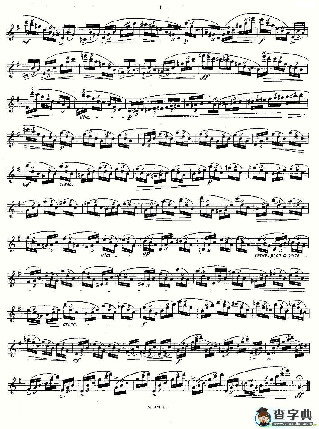 24首长笛练习曲 Op.15 之1—5长笛谱(Andersen作曲)