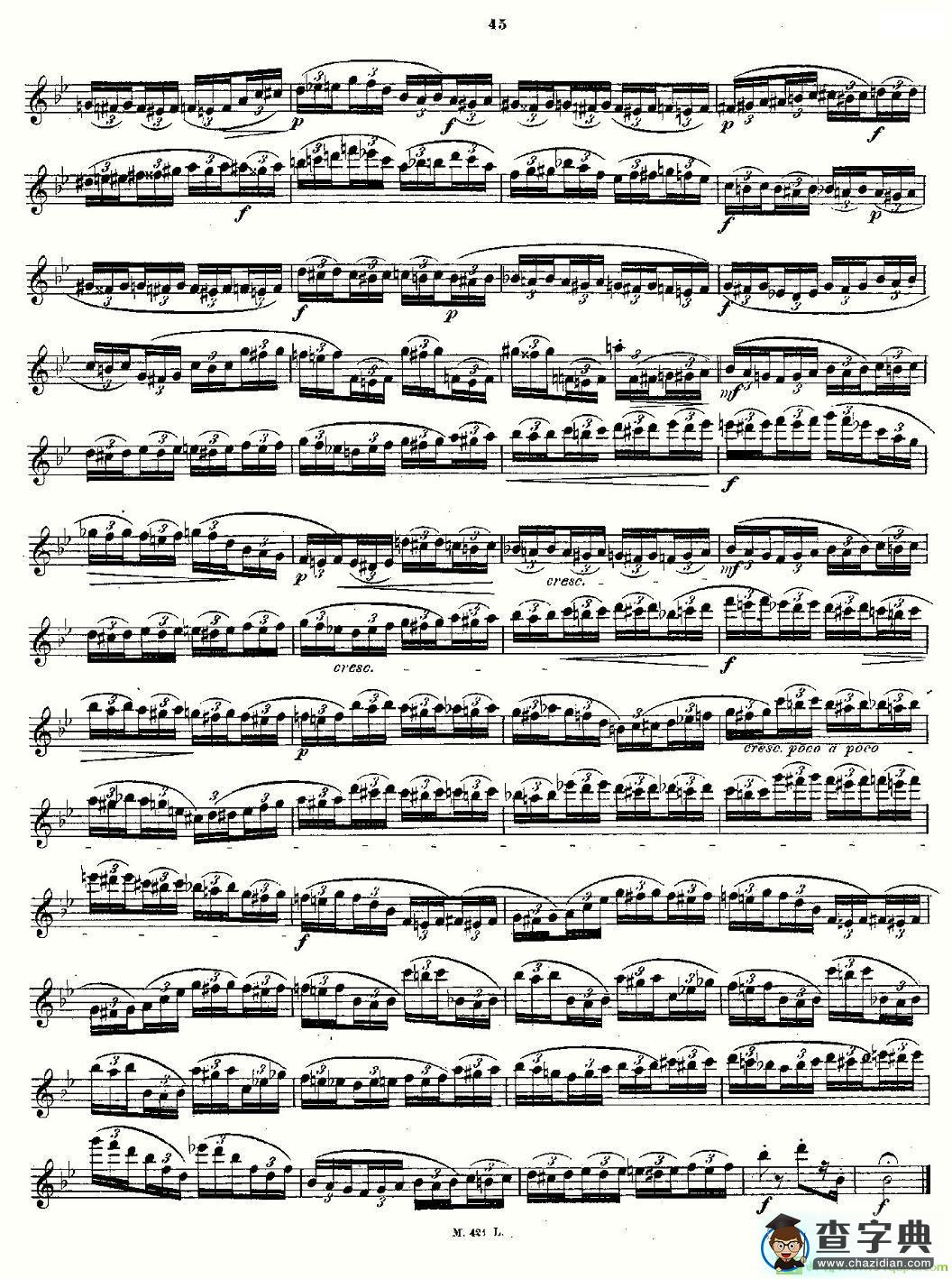24首长笛练习曲 Op.15 之21—24长笛谱(Andersen作曲)