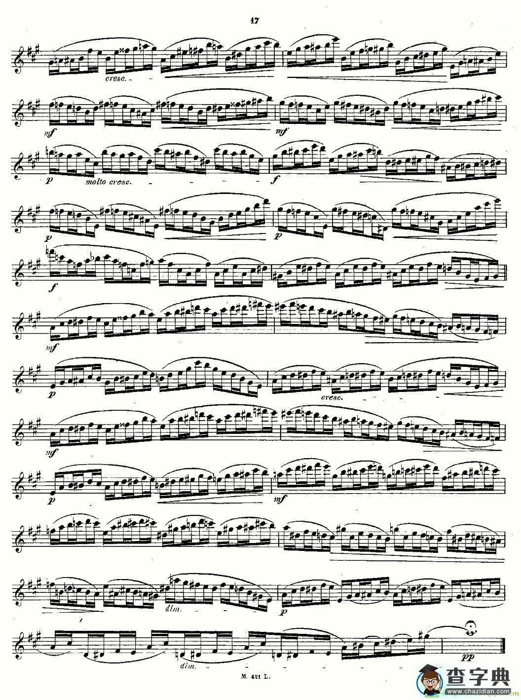 24首长笛练习曲 Op.15 之6—10长笛谱(Andersen作曲)
