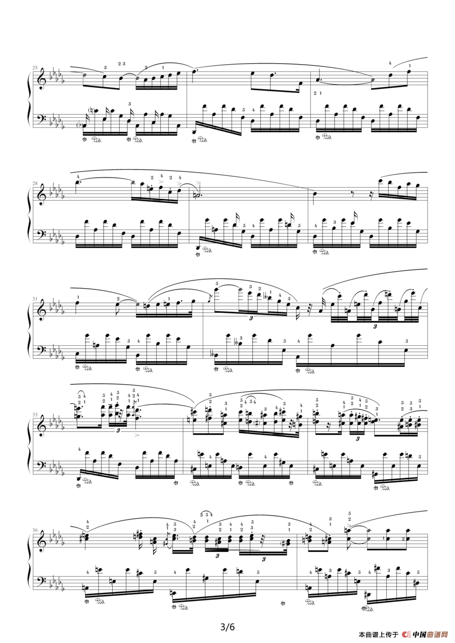 降D大调夜曲，Op.27,No.2（肖邦第8号夜曲）钢琴谱