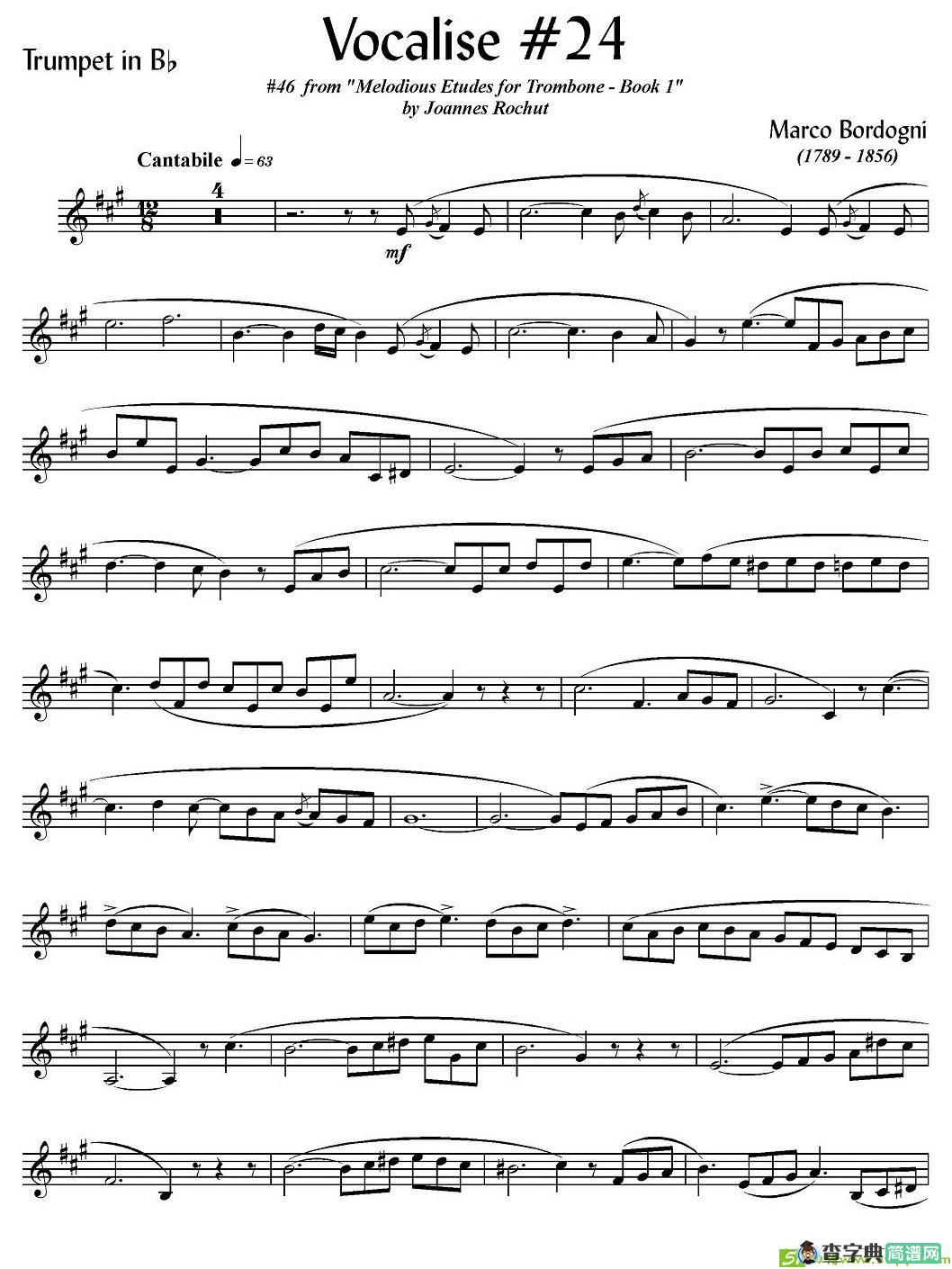 Bordogni - Vocalise #24铜管谱(Marco作曲)