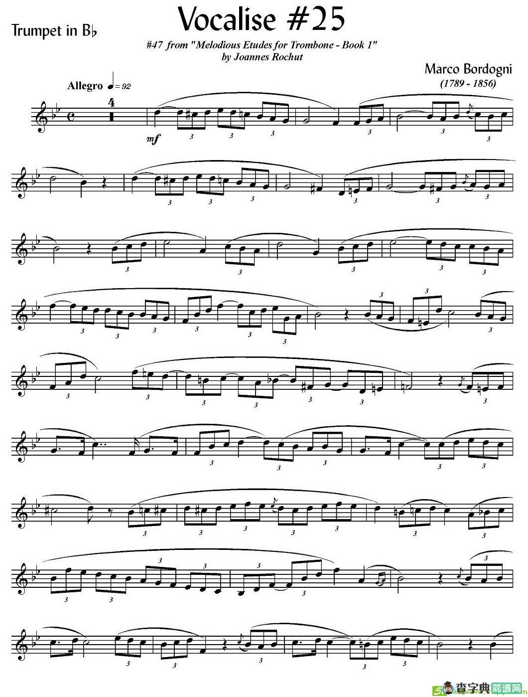 Bordogni - Vocalise #25铜管谱(Marco作曲)
