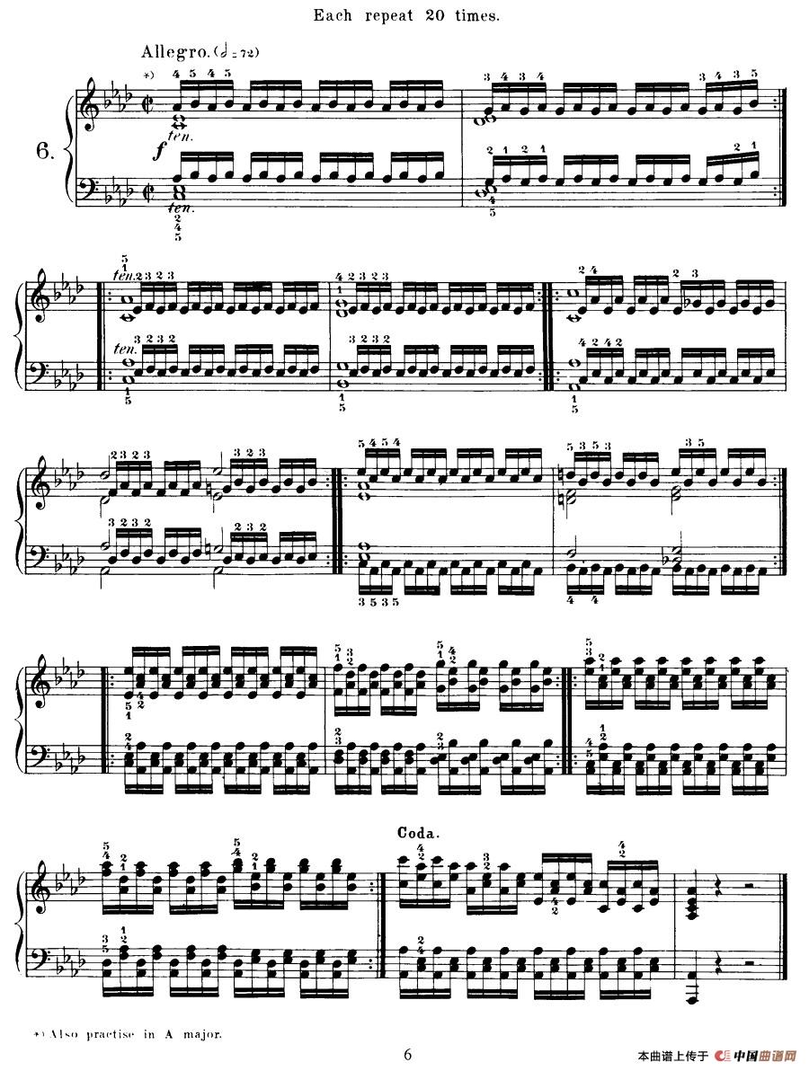 Czerny - 40 Daily Exerci Op.337（6—10）（40首日常训练曲）钢琴谱