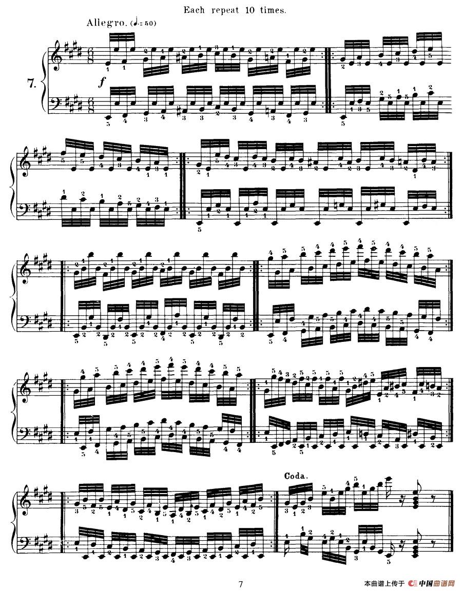 Czerny - 40 Daily Exerci Op.337（6—10）（40首日常训练曲）钢琴谱