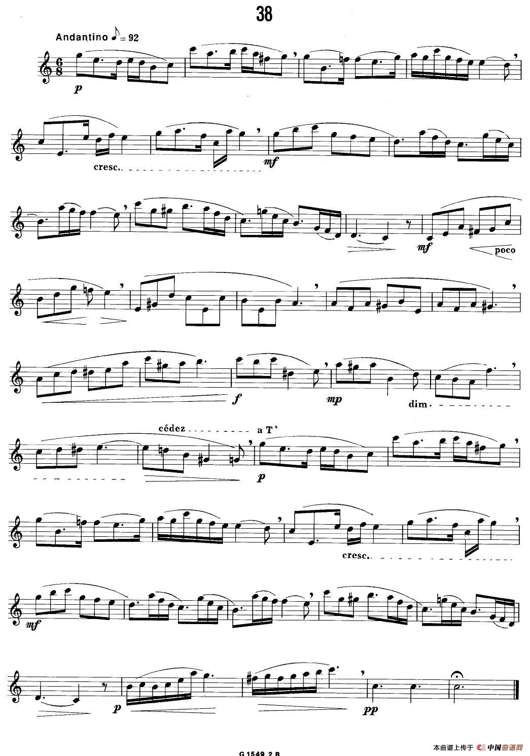 50首经典萨克斯管练习曲（32—41）萨克斯谱