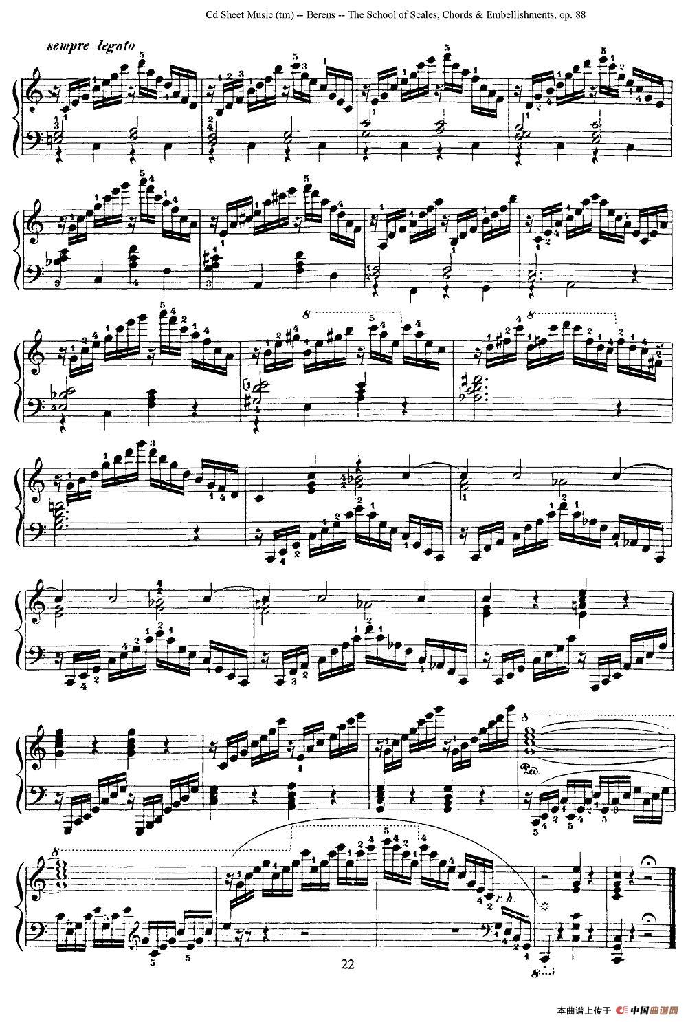 贝伦斯28首钢琴（和弦及装饰音）练习曲（21—24）钢琴谱