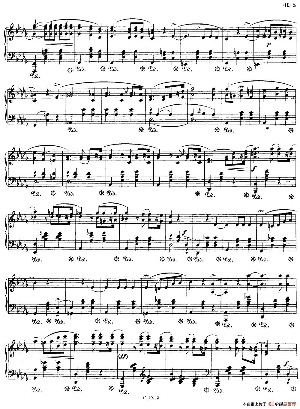 Valse brillante Op34 No1（降A大调华丽圆舞曲Op.34-1 ）钢琴谱