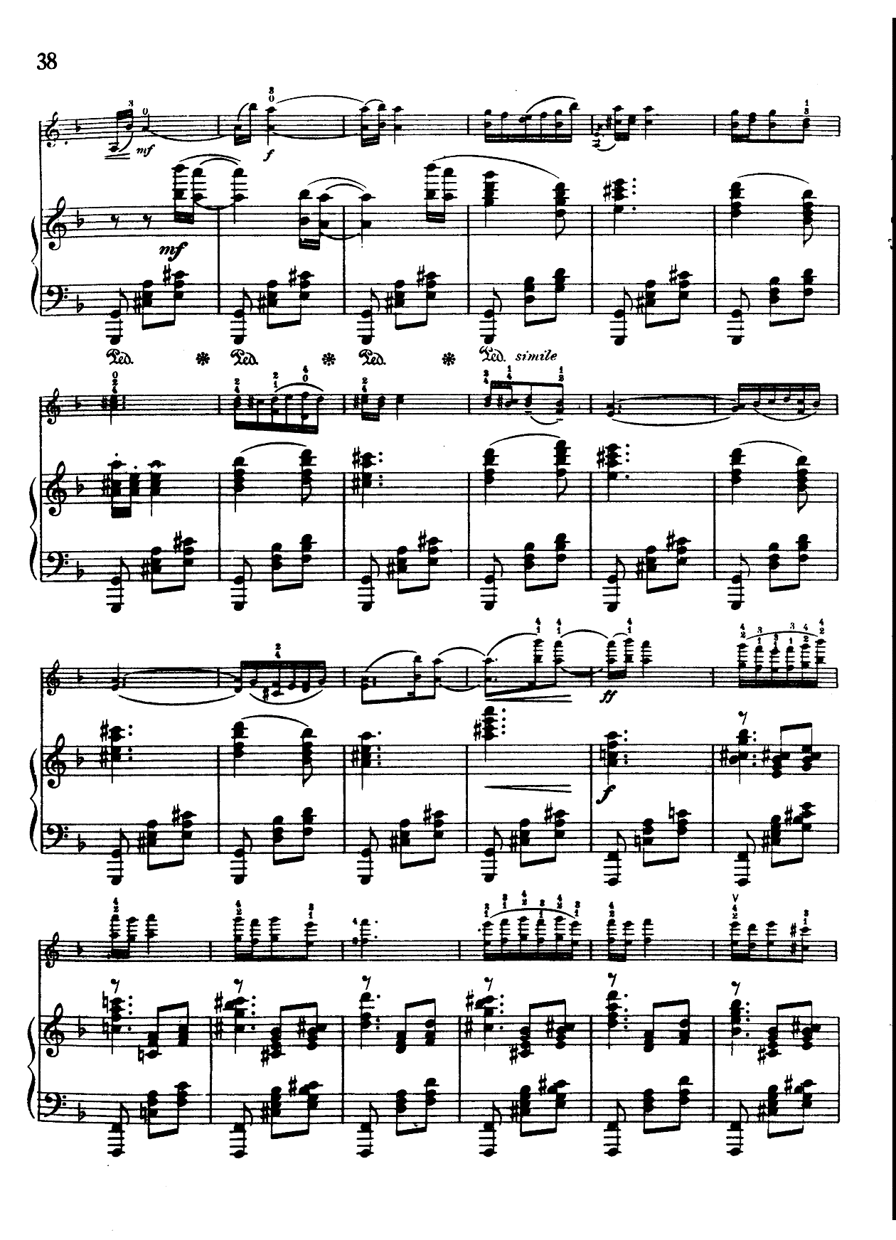 小夜曲（为著名小提琴家克莱斯勒而作） 提琴谱