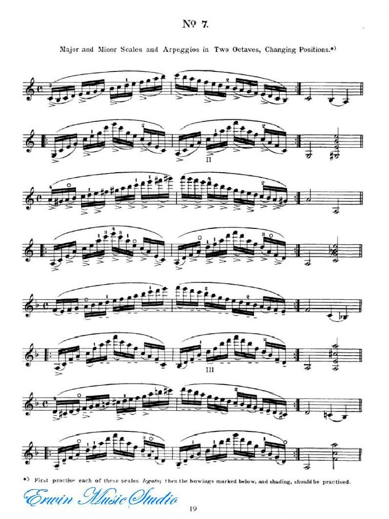 拉赫利美利-小提琴音阶练习19-36 提琴谱