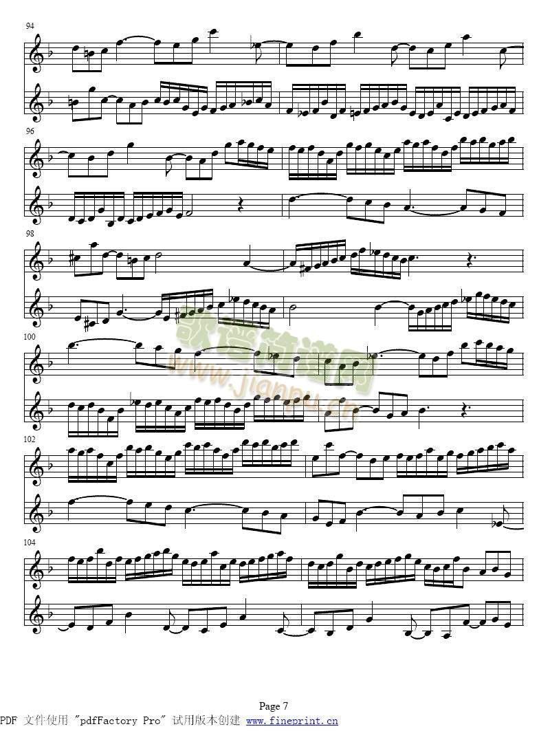 d小调两支小提琴协奏曲1-7