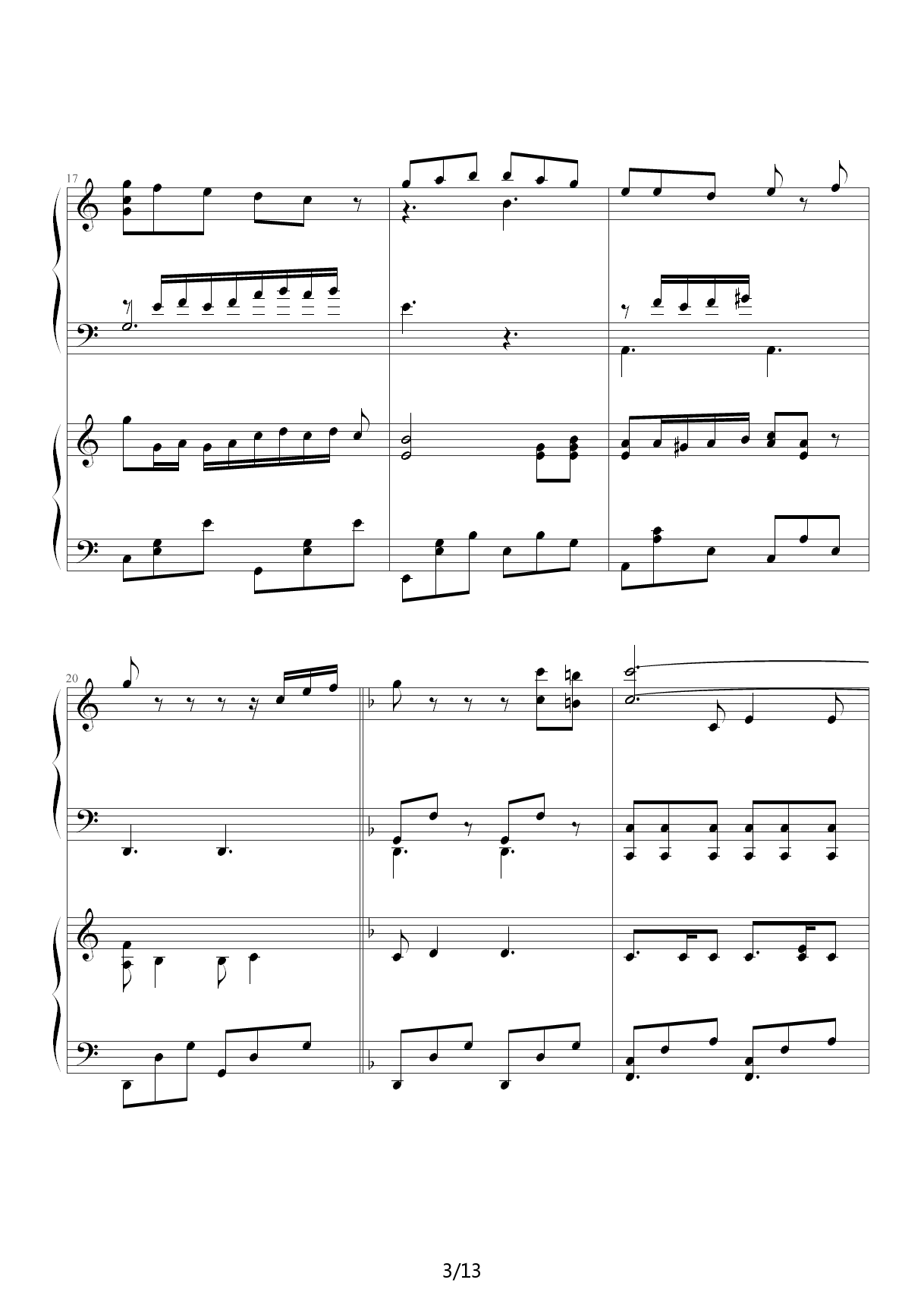 迪士尼【小美人鱼2】歌曲for a moment钢琴完整版 C调