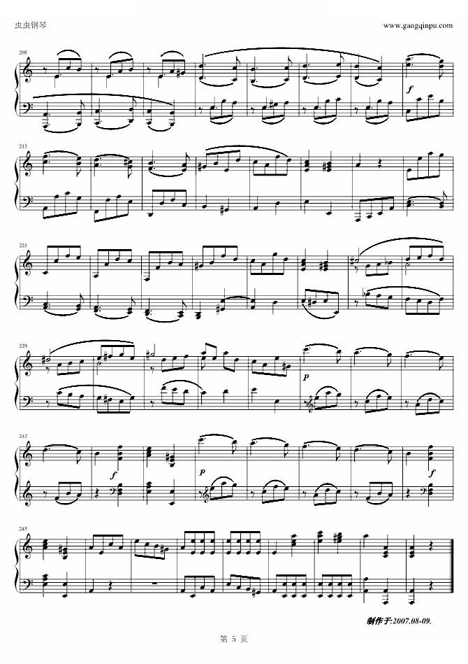 a小调第八钢琴奏鸣曲K.310-第三乐章