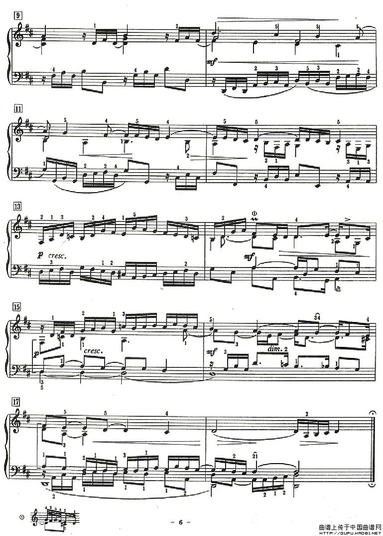 十二首小前奏曲（为初学者而作的练习曲）P6