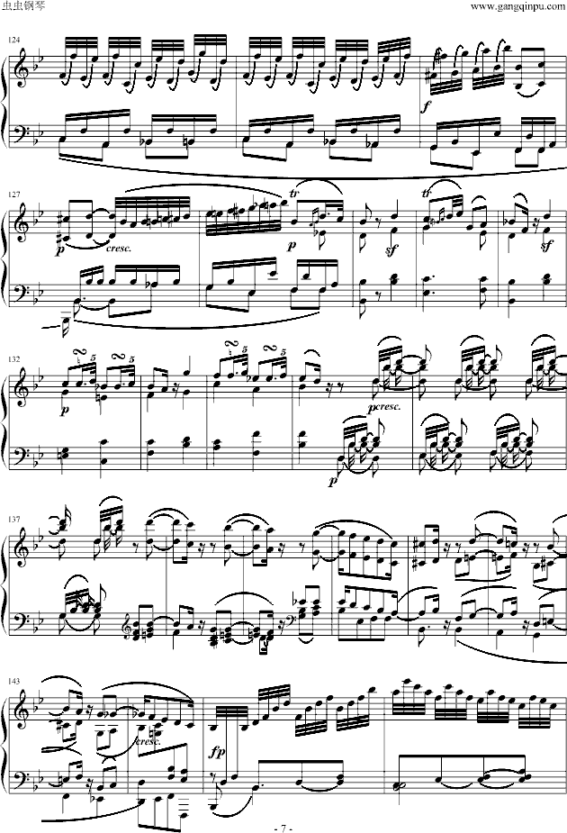 贝多芬降B大调奏鸣曲第四乐章