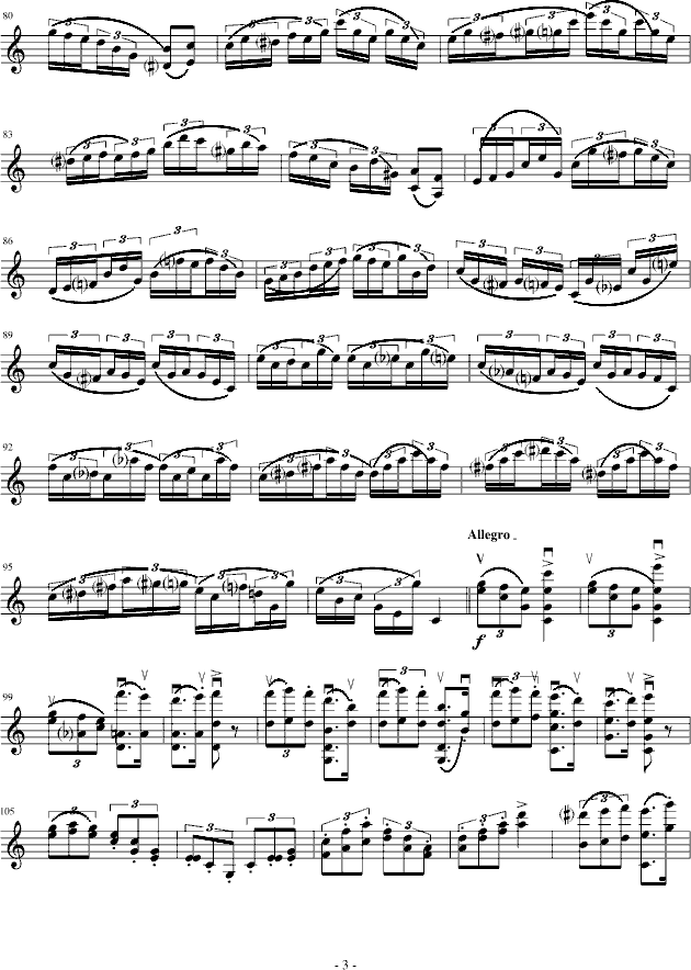 莫扎特主题炫技变奏曲（小提琴版）