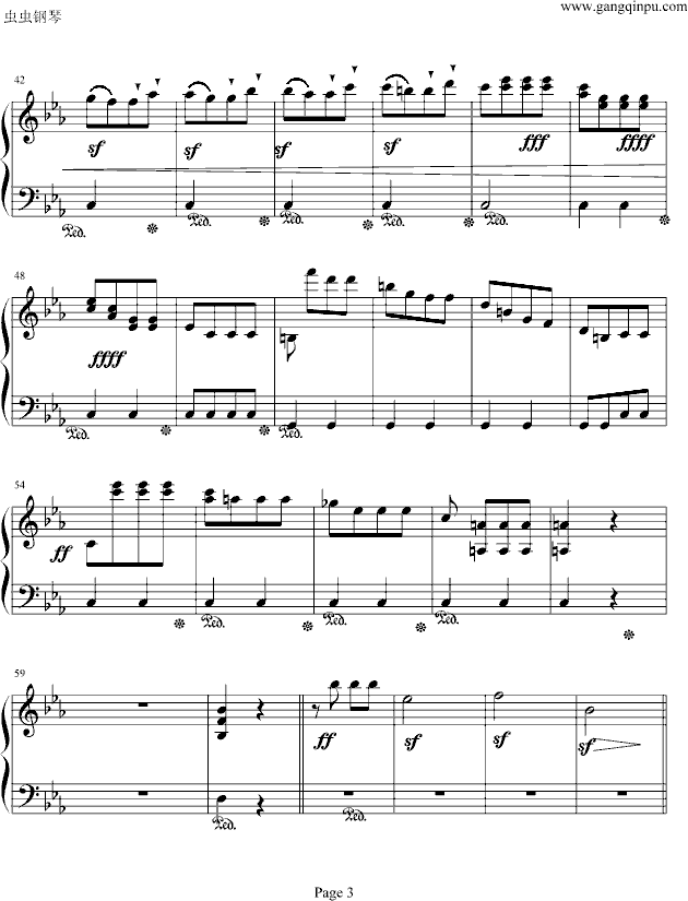 命运第一乐章钢琴独奏（Symphony Fate .No.1)