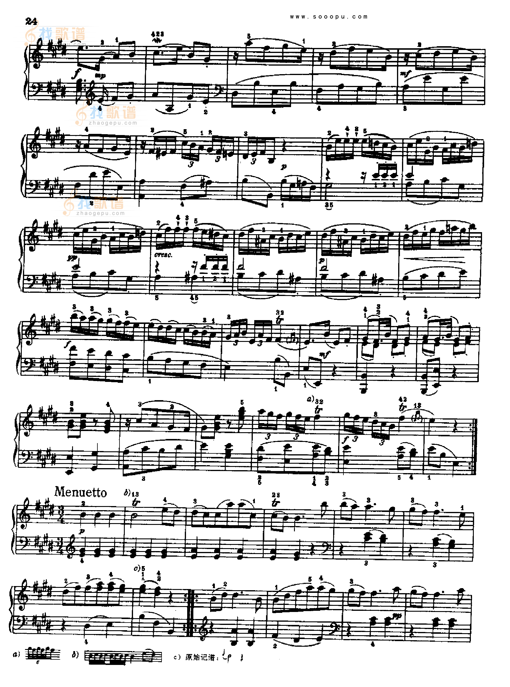 奏鸣曲三1767年出版