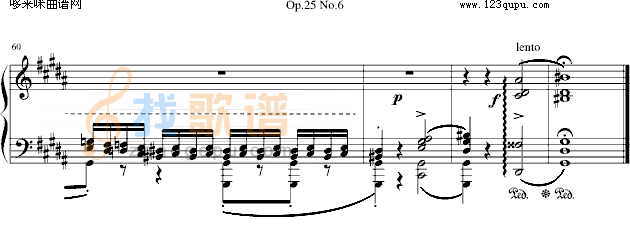 肖邦练习曲 Op.25 No.6-肖邦