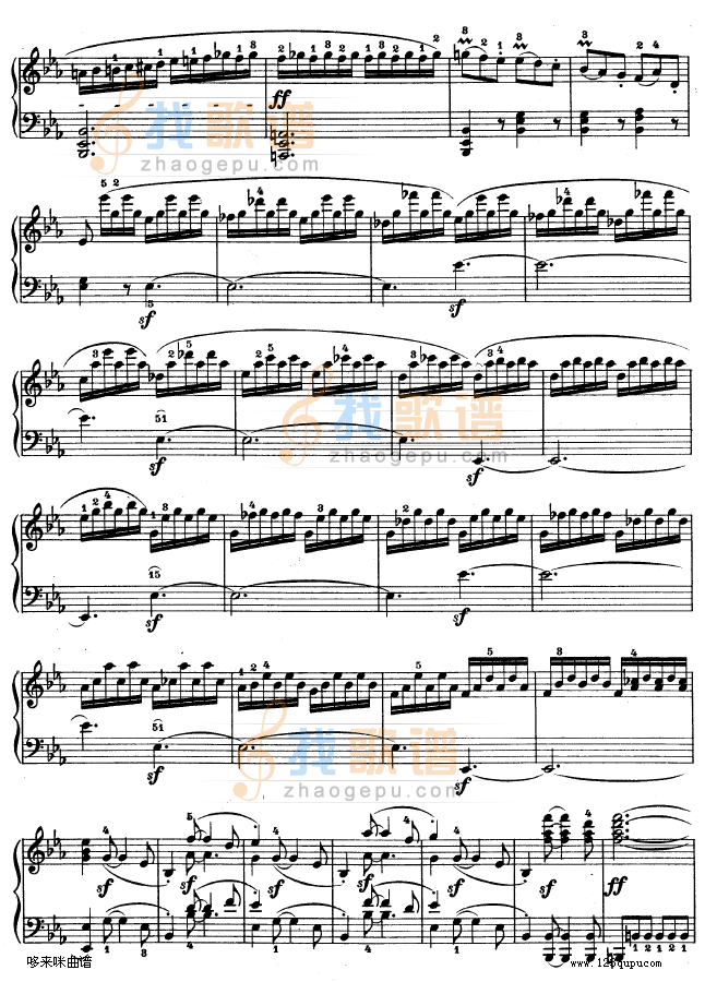 降E大调第四钢琴奏鸣曲-Op.7-贝多芬