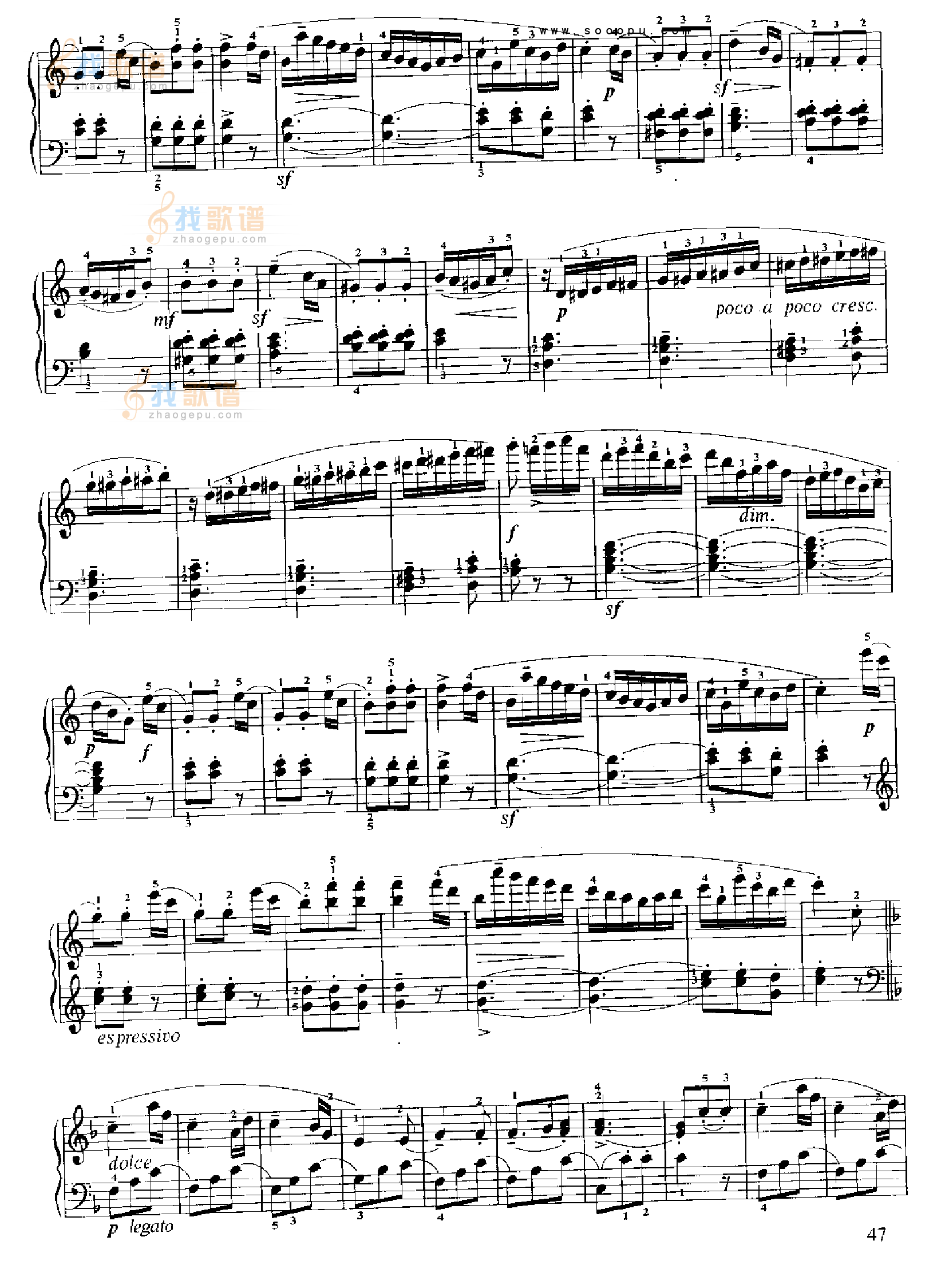 查字典简谱网 钢琴谱 流行类 > 小奏鸣曲(op.55 no.1)图片
