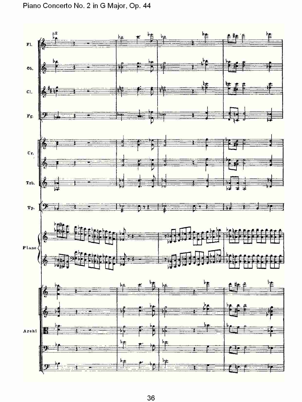 G大调第二钢琴协奏曲, Op.44第一乐章（八）