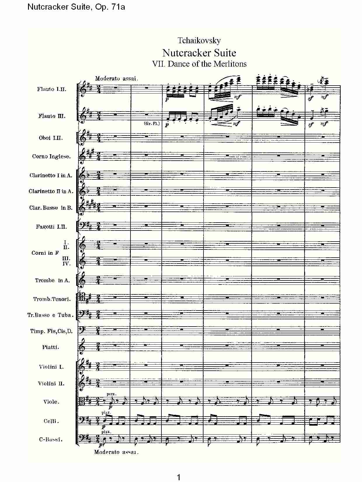 Nutcracker Suite, Op.71a   胡桃铗套曲，Op.71a第七乐章（一）