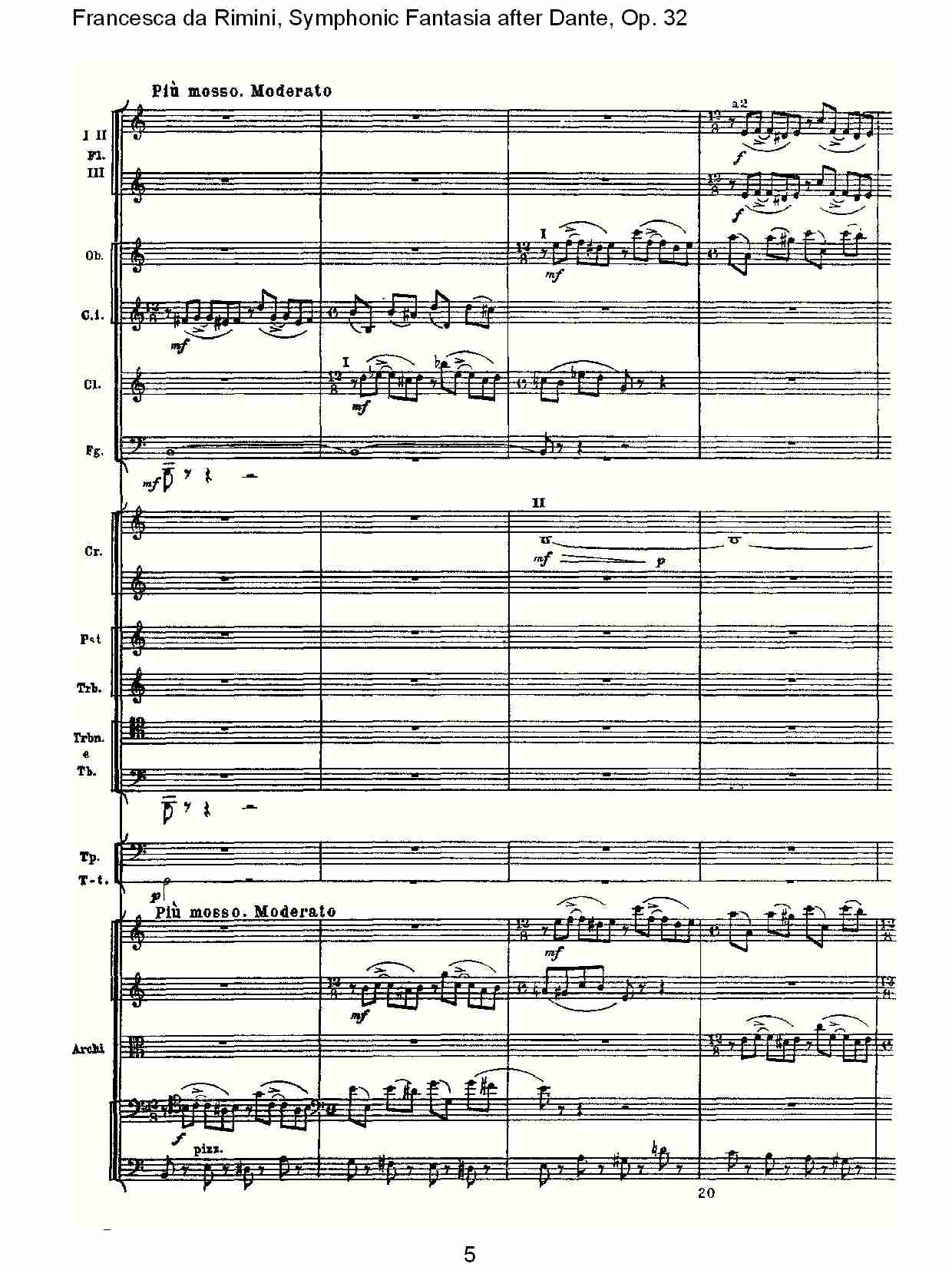 Francesca da Rimini, 但丁幻想曲Op. 32第一部（一）